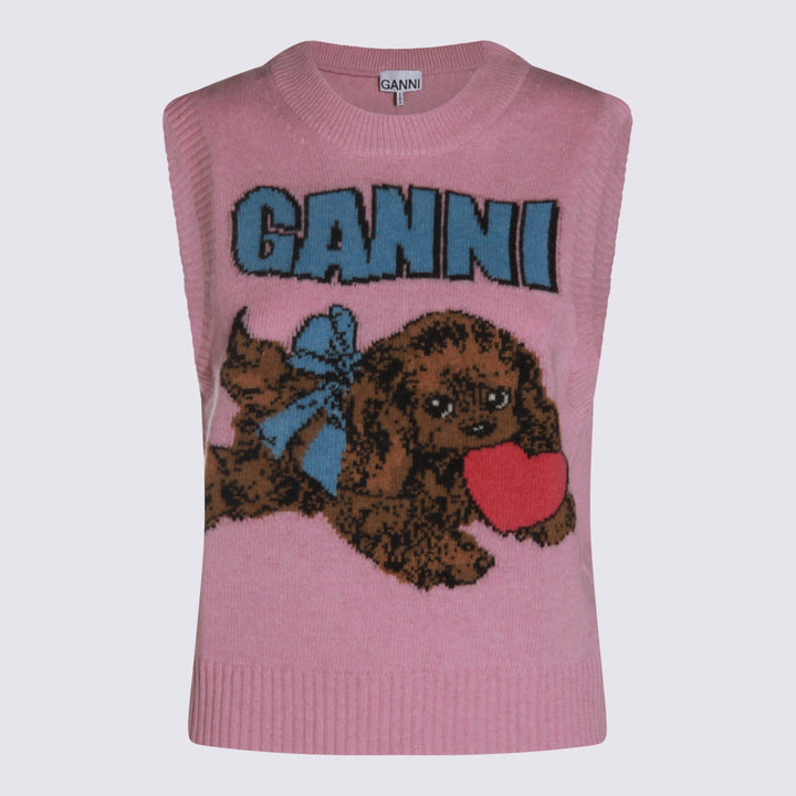 Ganni Sweaters - CHALK PINK | 3d754cd268e4d909cf8ce132dad2f4435d27854d