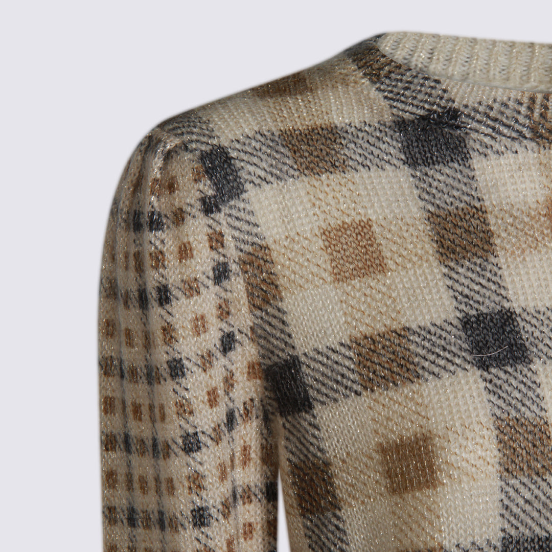 Twin-Set Sweaters - ST. CHECK CAMMELLO/NERO | 2d79a00ae4c1459767a1327424628e3f3ed94120