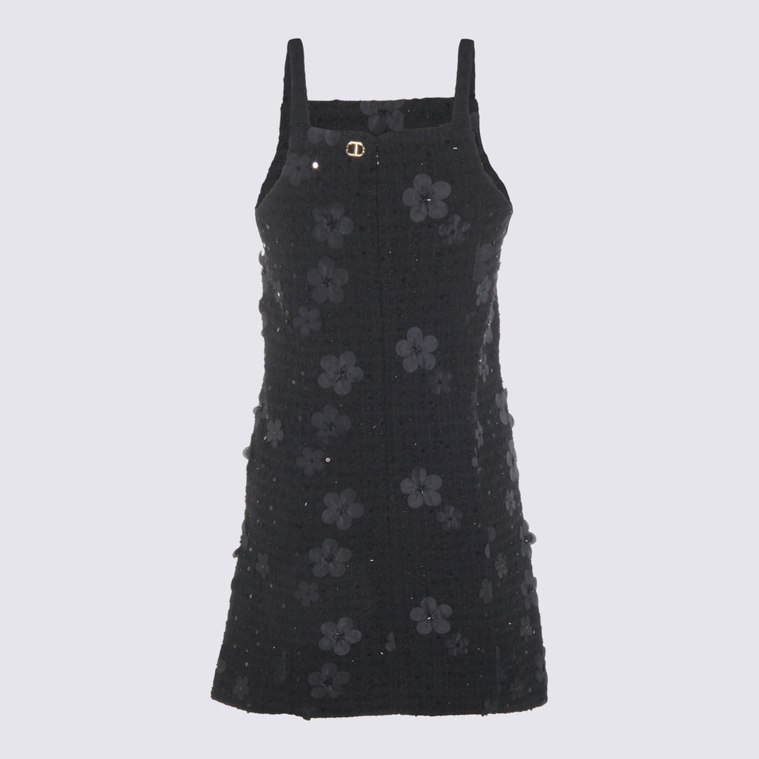 Twin-Set Dresses - BOUCLE'' FIORI NERO | df40329c79b8326ded9cc71ca613c88c5f9620e4
