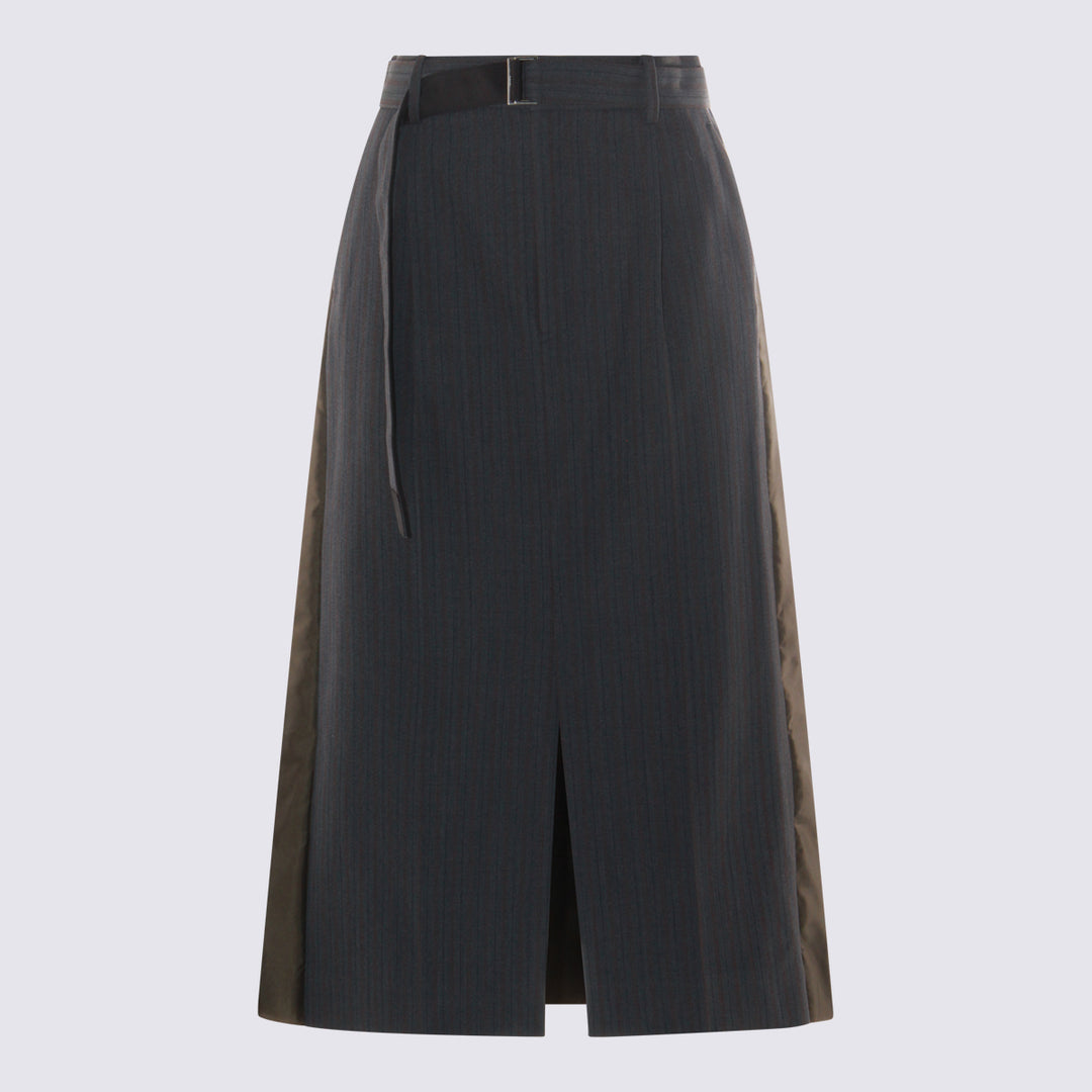 Sacai Skirts - GRAY/KHAKI | c9a926b555b93f9626801535a28db65e180739d3