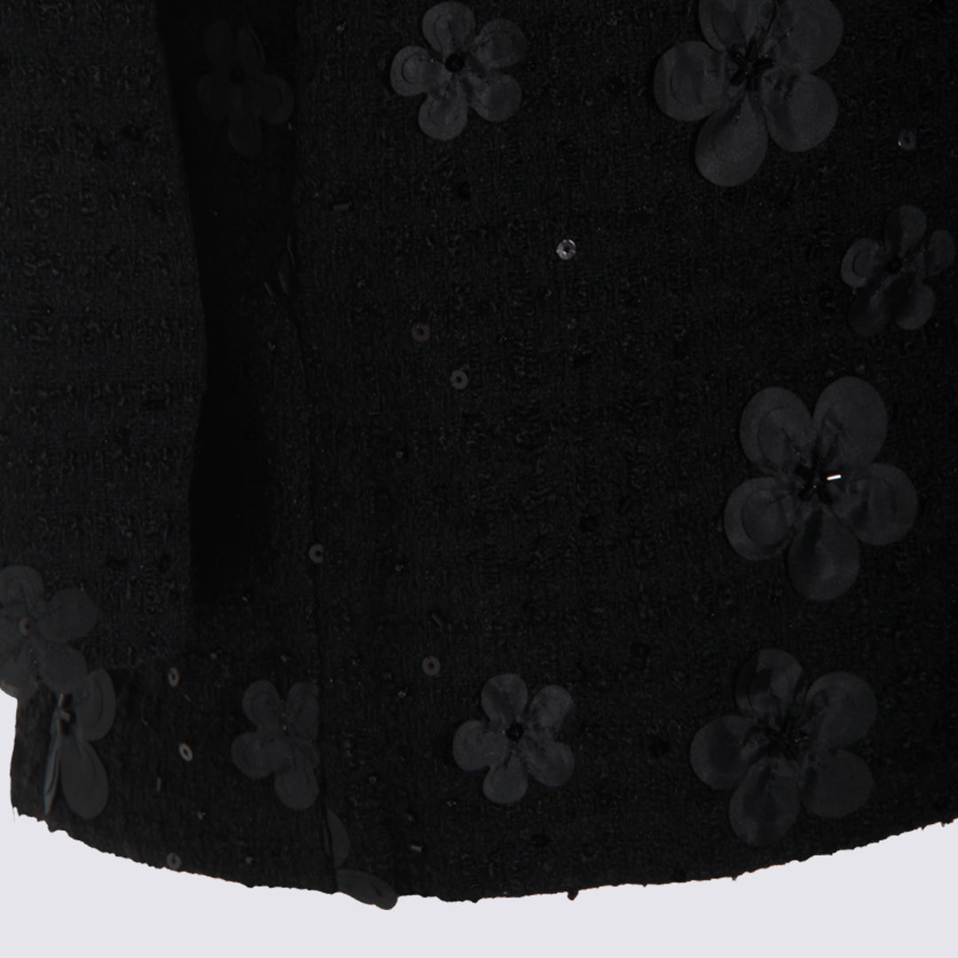 Twin-Set Coats - BOUCLE'' FIORI NERO | 58e22c44175419c0f6860af02172646598cd1daf