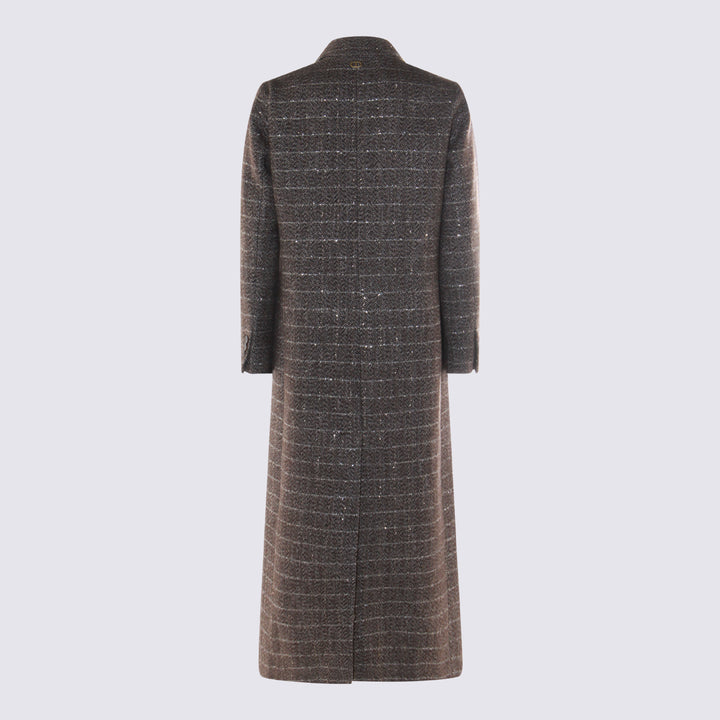 Twin-Set Coats - HERRINGBONE BROWN/GOLD | 342fcd75adf4e89ffae22c05b53d6f405a0cde45