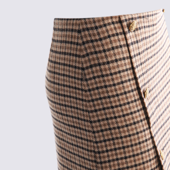 Twin-Set Skirts - SMALL CHECK CAMMELLO/NERO | 469f7a6add450fa4c56f2aee8eb3a55f204657c9