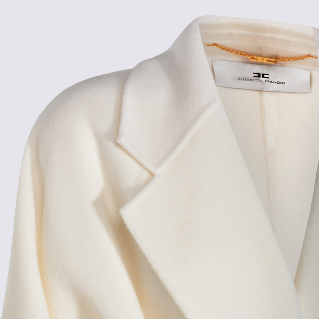 Elisabetta Franchi Coats - MILK | 2a64ea918ca8bbb281ba6e477b4ee944a6c9b9a5