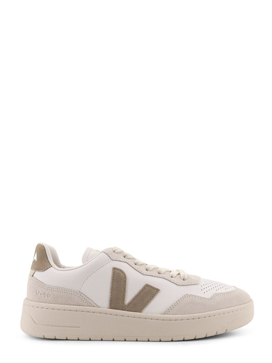 V-90 Leather Sneakers With Suede Inserts