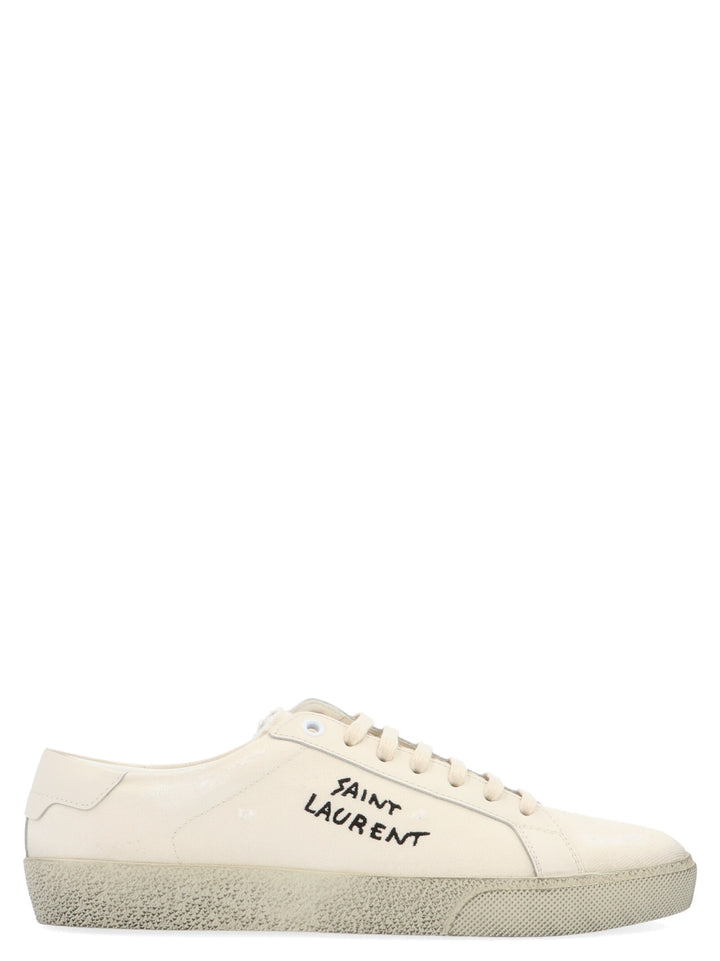Saint Laurent Logo Signature Sneakers - White | b5fbb969288ee2d6eeee3c5eb8988c5c9dda90bb
