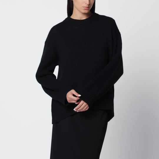 Noor Crew-Neck Cashmere Sweater In Black