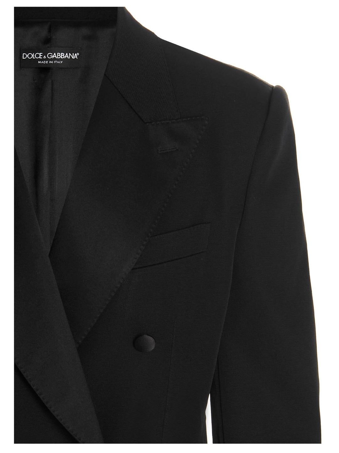 Dolce & Gabbana Padded Shoulders Double-Breasted Blazer Jacket BlazerS - Black | ca80c1aeafe5ed81c76d747fb6975170ca528d28