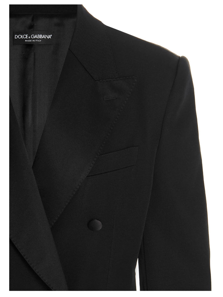 Dolce & Gabbana Padded Shoulders Double-Breasted Blazer Jacket BlazerS - Black | ca80c1aeafe5ed81c76d747fb6975170ca528d28