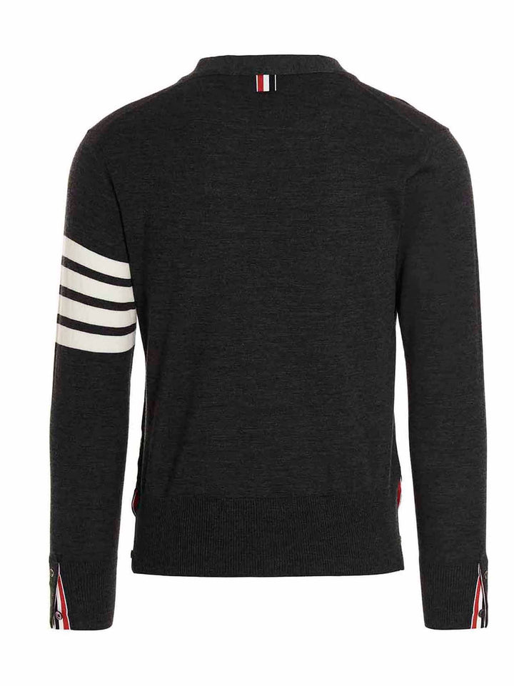 Thom Browne Merino Wool Cardigan Sweaters and Cardigans - Gray | 947e48240f05ac12549e5fcc8abdfdb958a2731b
