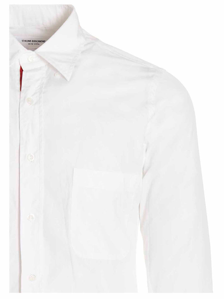 Thom Browne Solid Poplin Shirt Shirt and Blouse - White | e670794f689efb5cb4363f9b549c0bba967ad44c