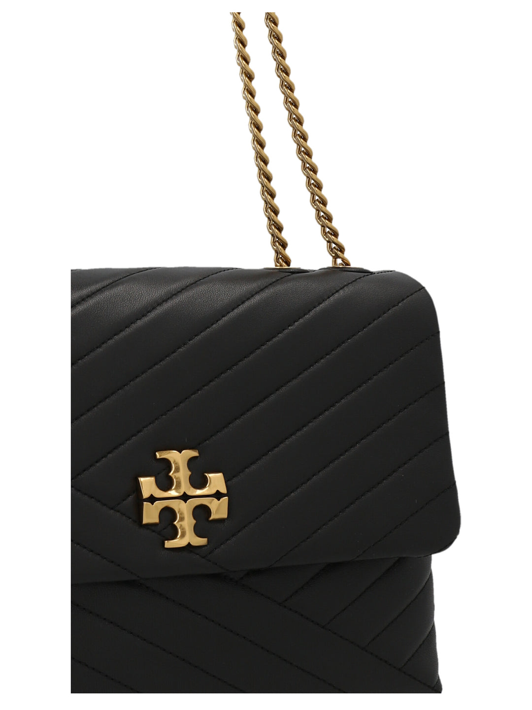 Tory Burch Kira Chevron Recycled Crossbody Bags - Black | 7727aa90d0012a58c85a1cb163f8a4747e650a5a