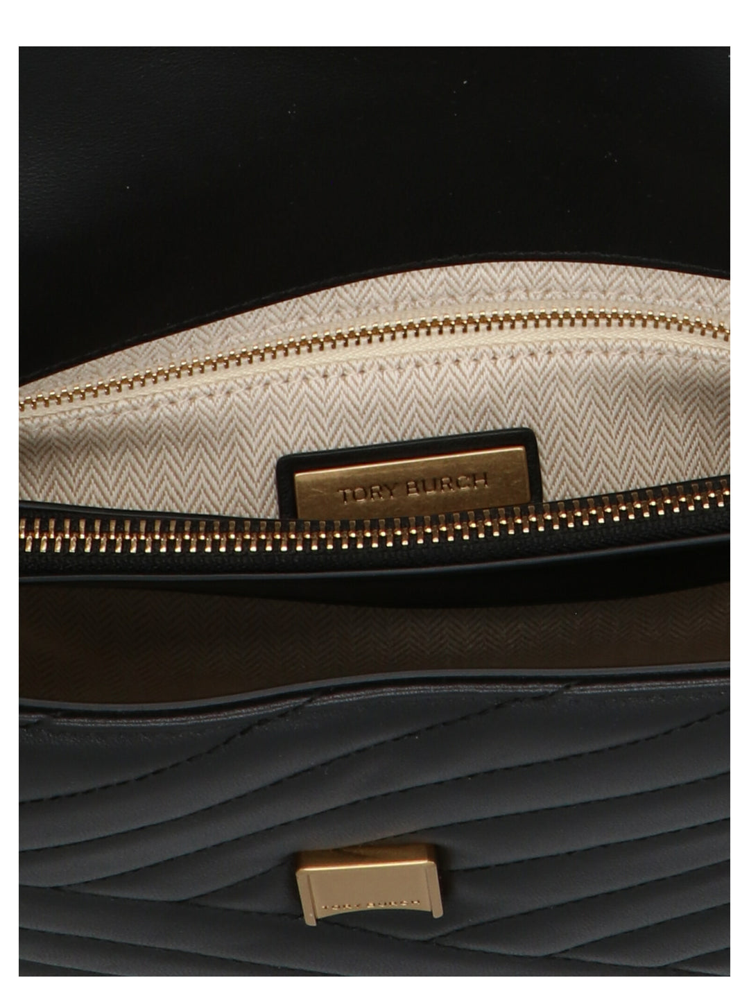 Tory Burch Kira Chevron Recycled Crossbody Bags - Black | df707bab18e3e48477ef2f7acfe89bb24db4bf61