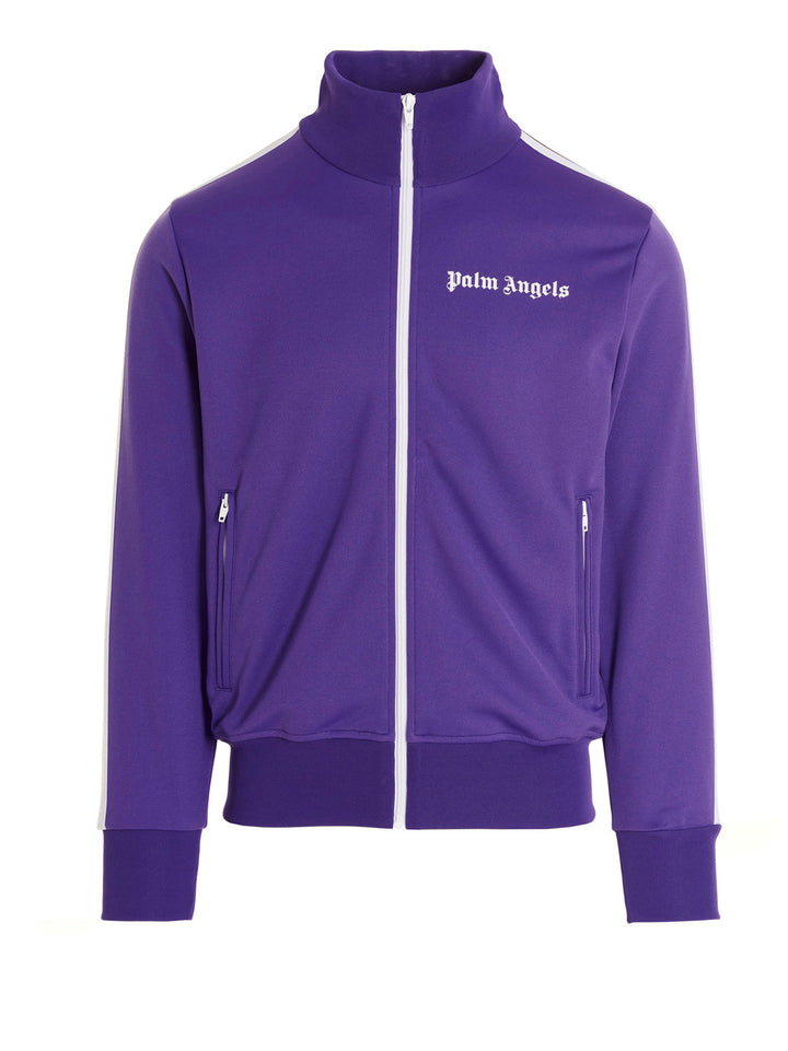 Palm Angels Track Logo Sweatshirt - Purple | adc38440646d9ebdf38462d2b7aaaa99a4332157