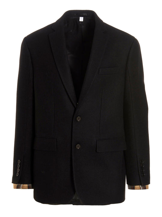 Wool Tailored Jacket Blazer Black