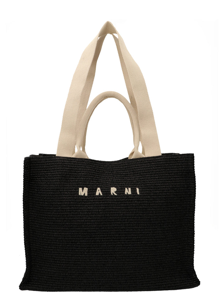 Marni Tote Tote Bag - White/Black | 53f9aa8a2a54e1d7f165ecfd2434735cea04f0e7