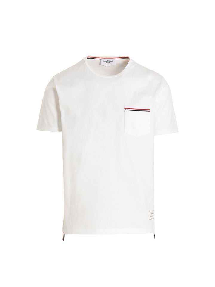 Thom Browne Logo Band Jersey T-shirt - White | 0b8cd2b4473e824ed53f1c48b40972d59207a18a