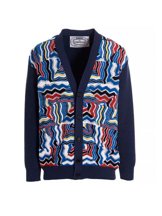 Zigzag Cardigan Sweaters And Cardigans Multicolor