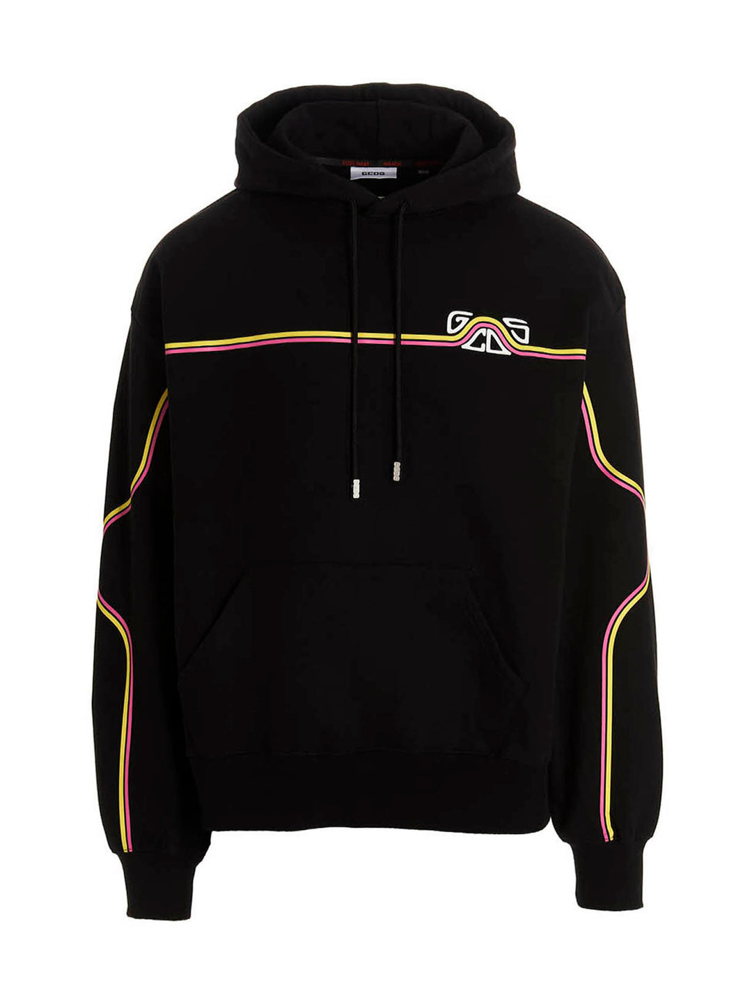 Gcds Waved Logo Sweatshirt - Black | 96e46c6af76b63acd0ccecf77f61ef9d6cf0293c
