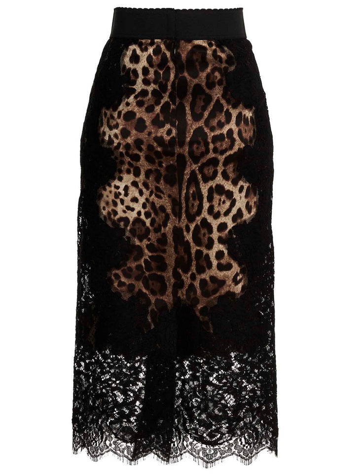 Dolce & Gabbana Animalier Skirt Skirts - Multicolor | 07455a113fe25523aa28df338020a70678f6ae39