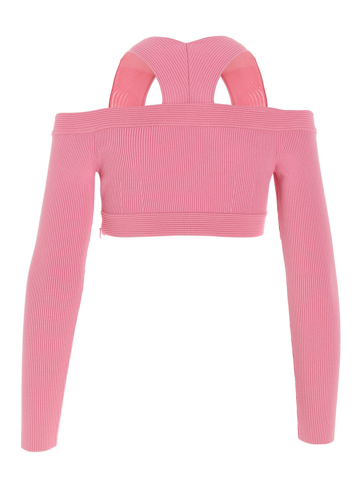 Mcqueen Off-Shoulder Cropped Top Tops - Pink | 049a8766f593022dfa1d568793bbbc5efb0b79cb