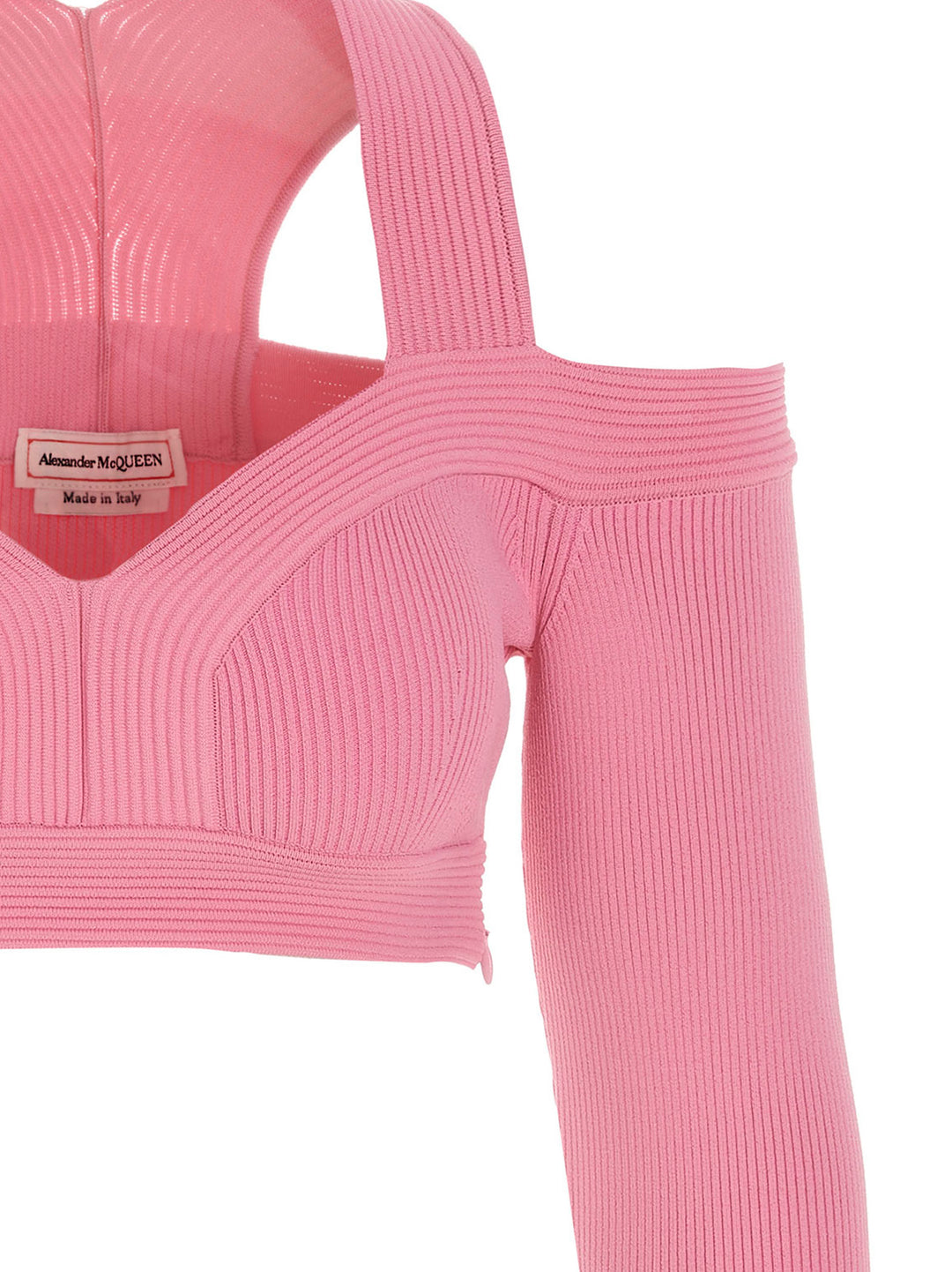 Mcqueen Off-Shoulder Cropped Top Tops - Pink | 1d39c675840a3500f9945830b477cc8e3c86aa16