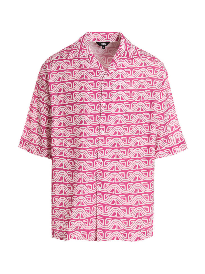 Gcds Waved Logo Shirt and Blouse - Fuchsia | 9a55832aaeab7323785f9c24aad8cb2a768d1a15