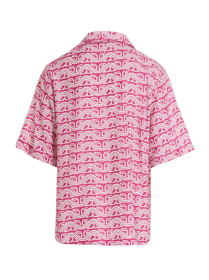 Gcds Waved Logo Shirt and Blouse - Fuchsia | 4332add73249e299d6d41f23c923fbcf1e50957c
