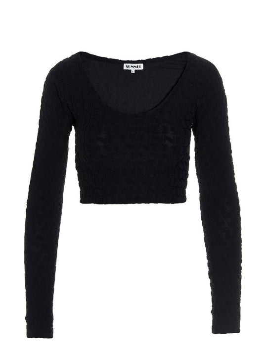 All-Over Logo Top Tops Blue