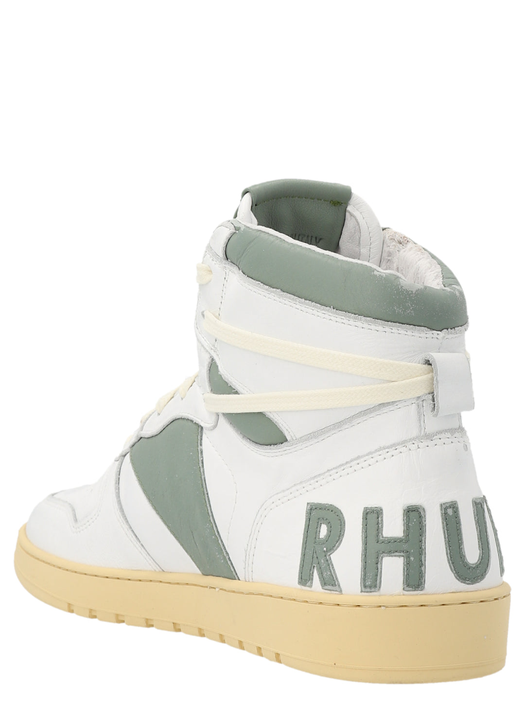 Rhude Rhecess Hi Sneakers - Green | d3ac4496b76de3c120b6094a7a0faeb0e8e8d515