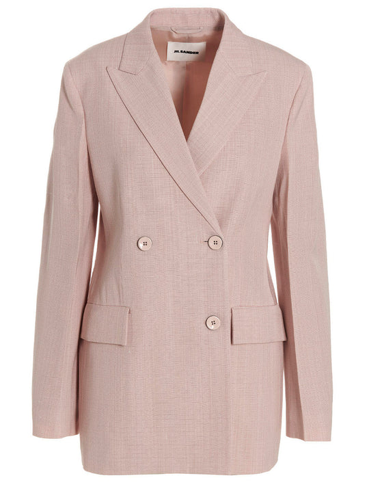 Double Breast Blazer Jacket Blazers Pink