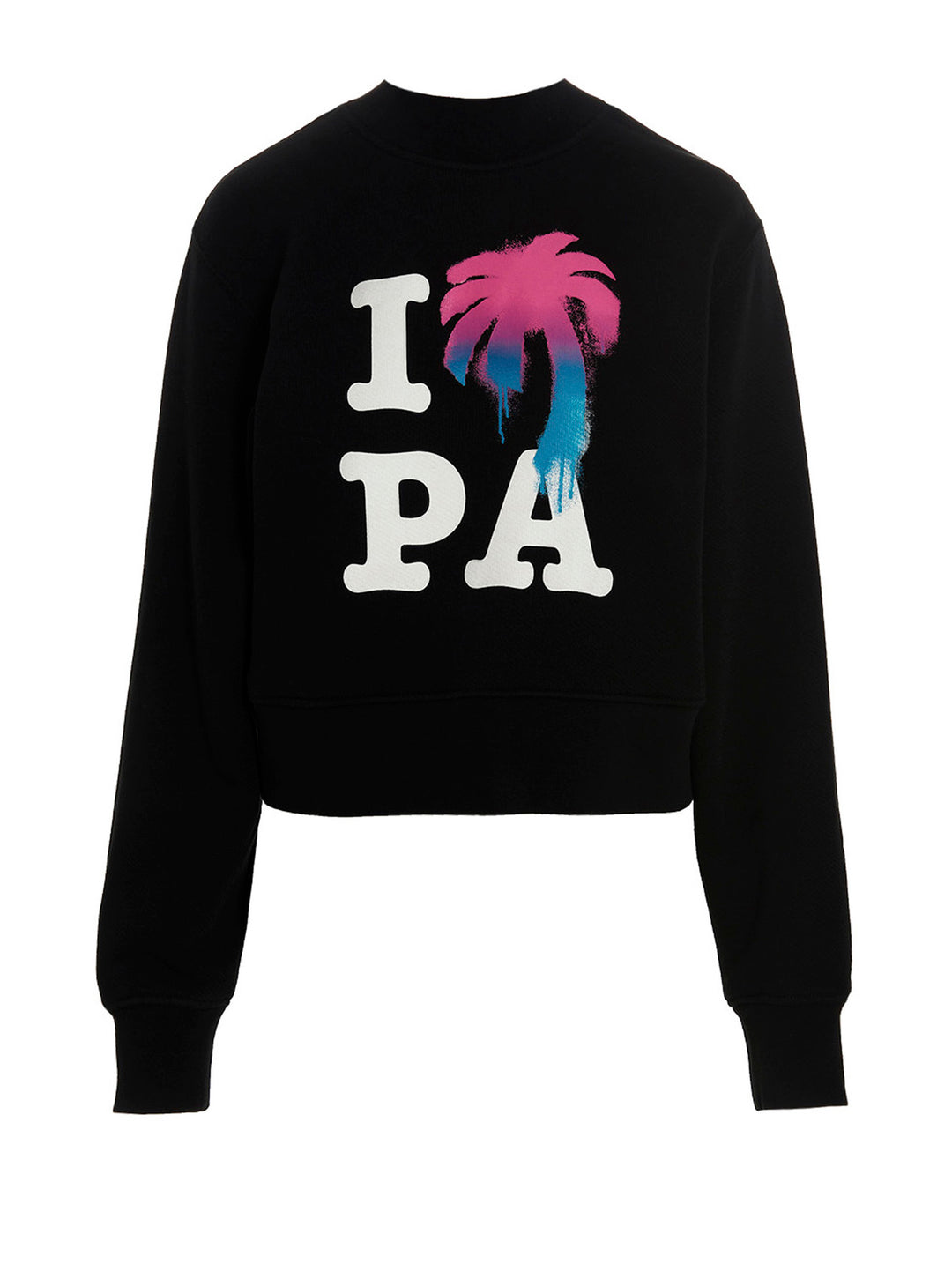 Palm Angels I Love Pa Sweatshirt - Black | 759c9168c052720c0f0cf2a662d96e3ab0c34fb6