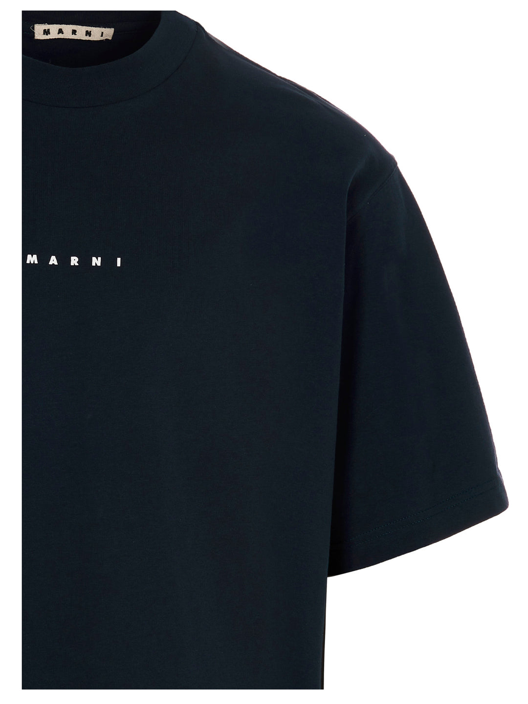 Marni Logo Printed T-shirt - Blue | ca6086e9c61678846db8a7feb71a0480d0d55e07