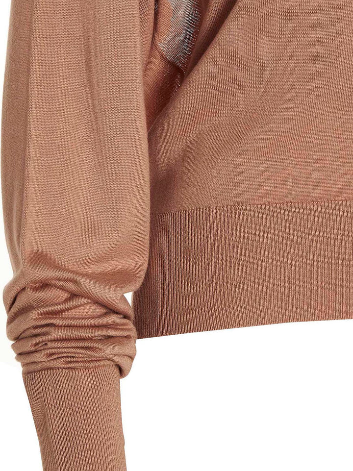 Ramael Cut Out Insert Top Sweater Sweaters and Cardigans - Beige | b64ea765eba642fc7f2c33e24a77b924deec0837