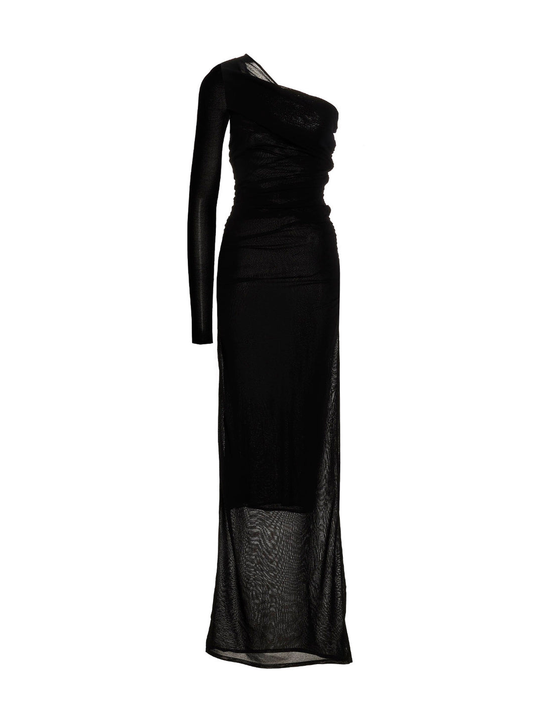 Saint Laurent Draped Long Dress Dresses - Black | 4878a7b4699919c78b7f6f966c98b19ae7e70e80