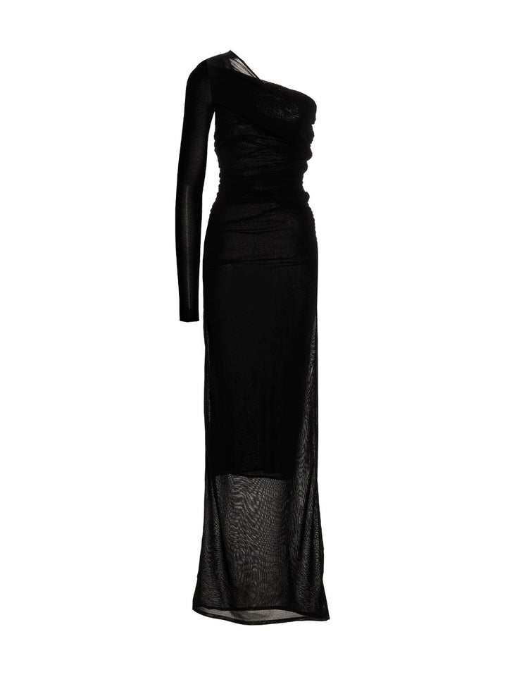 Saint Laurent Draped Long Dress Dresses - Black | 4878a7b4699919c78b7f6f966c98b19ae7e70e80