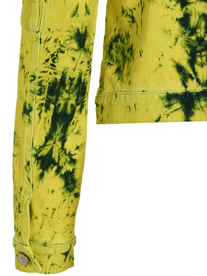 Ferrari Tie-Dye Denim Jacket Puffer Jackets - Yellow | fc063602634ca72a2c36e5cad1ec8398c39de7d3