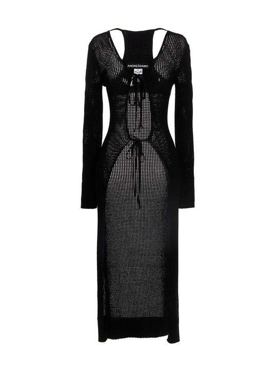 Openwork Long Cardigan Sweaters And Cardigans Black