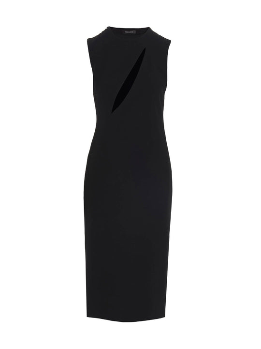 Cut Out Midi Dress Dresses Black