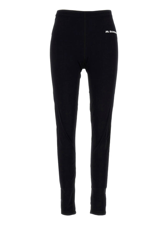 Logo Print Leggings Black
