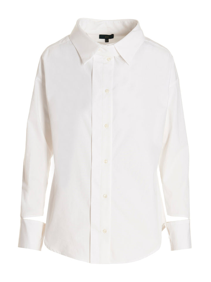 Maison Jejia Asymmetric Shirt and Blouse - White | ae7aec9cba389e2968d77be43952c4890e2fcc8d