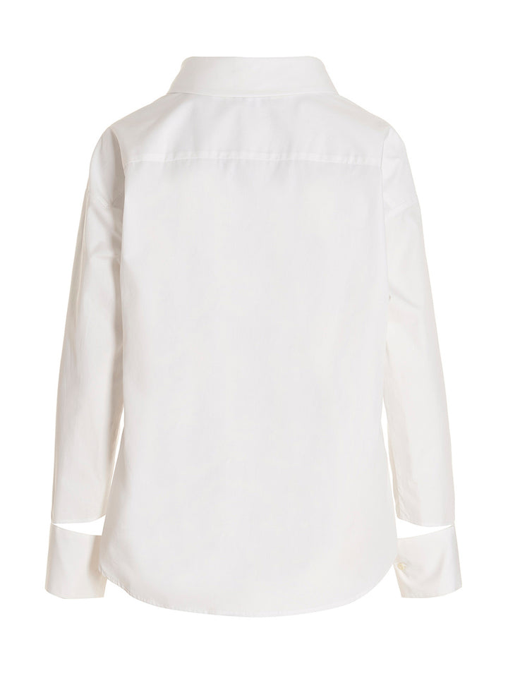 Maison Jejia Asymmetric Shirt and Blouse - White | ccfe56b8b3b16505b10cf6c35575c05281cecd19