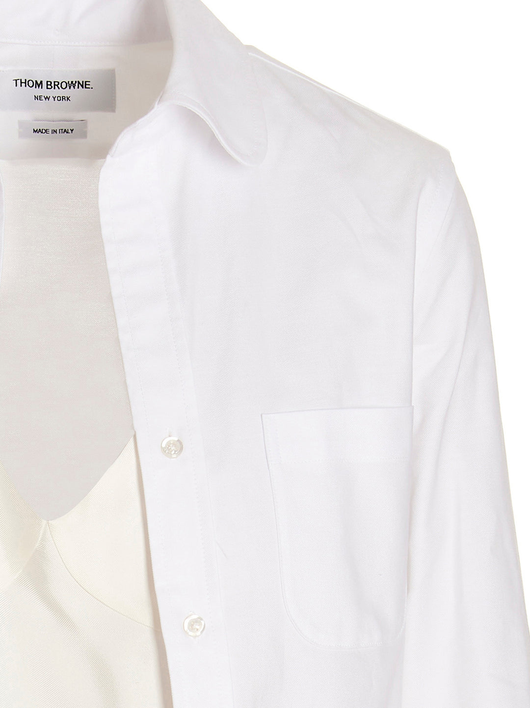 Thom Browne Shirt Dress Dresses - White | 7a988574447b40fa18b7973f628ef14268c83732