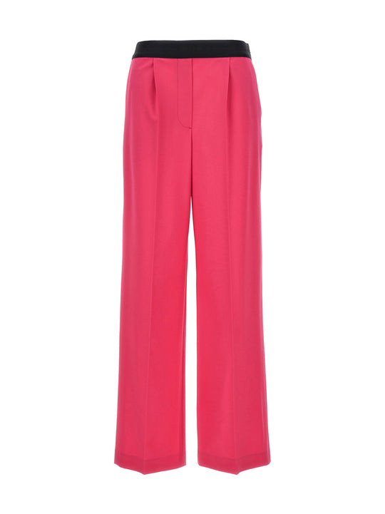 With Front Pleats Pants Fuchsia