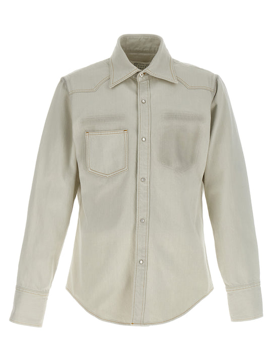 Camicia Denim Shirt And Blouse Gray