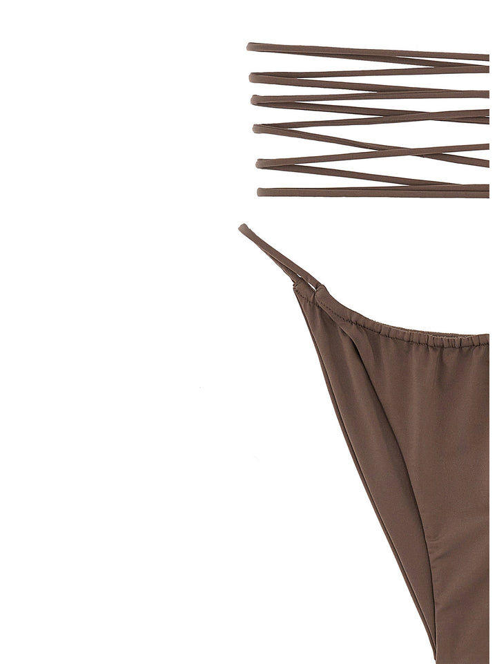 Saint Laurent Lacing Bikini Briefs Beachwear - Beige | 44908f913176dee4e79934cb5979cd834364fea8