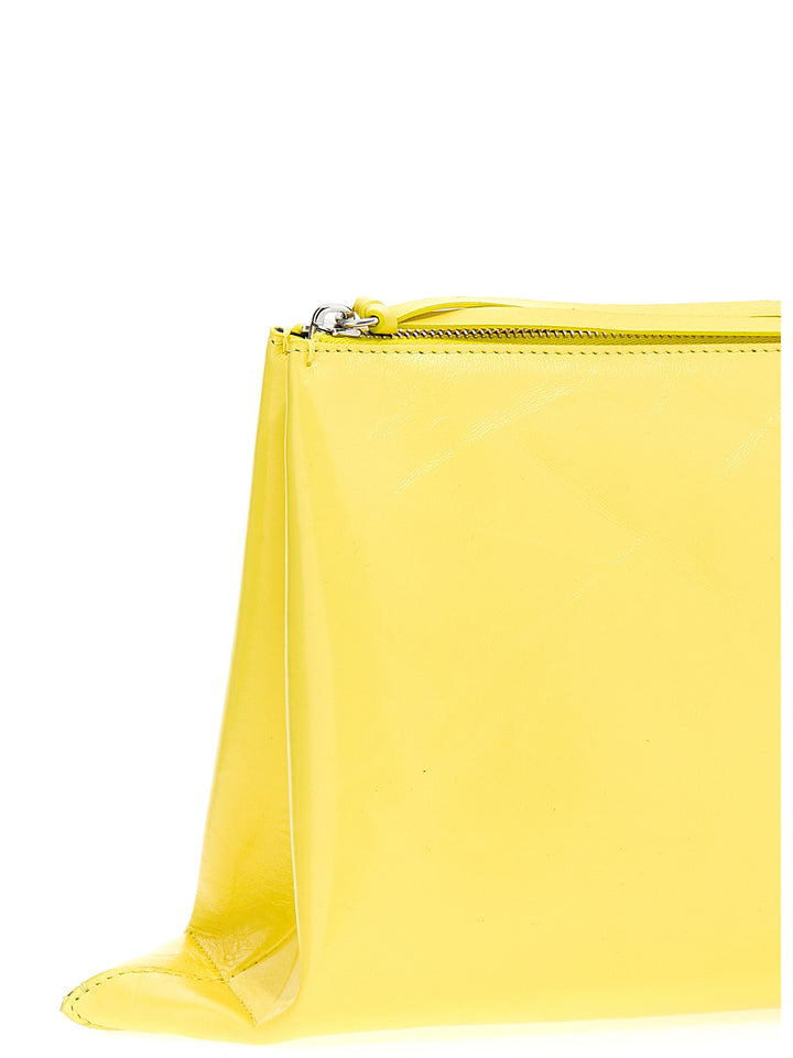 Jil Sander Impero Clutch - Yellow | b551edb14fec03f182c774df79610488dfe950de