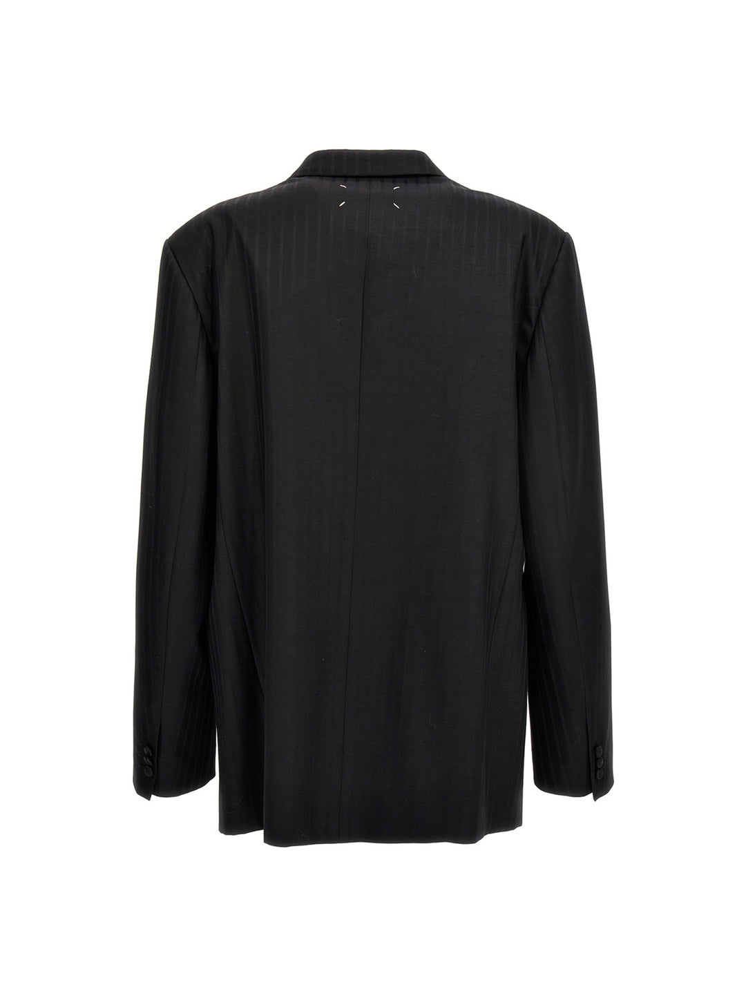 Maison Margiela Striped Single Breast Blazer Jacket BlazerS - Black | a495e09f39ce688f4b7d7c68b394b0c55a07b12b