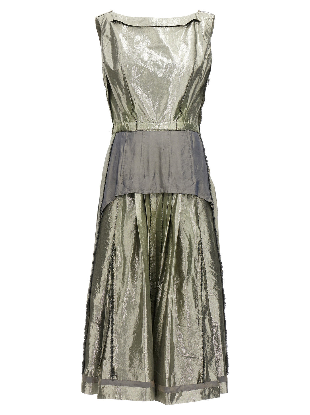 Maison Margiela Laminated Dress Dresses - Silver | 86bdfa287ceb4d60954df0b03006a44b4137fd56