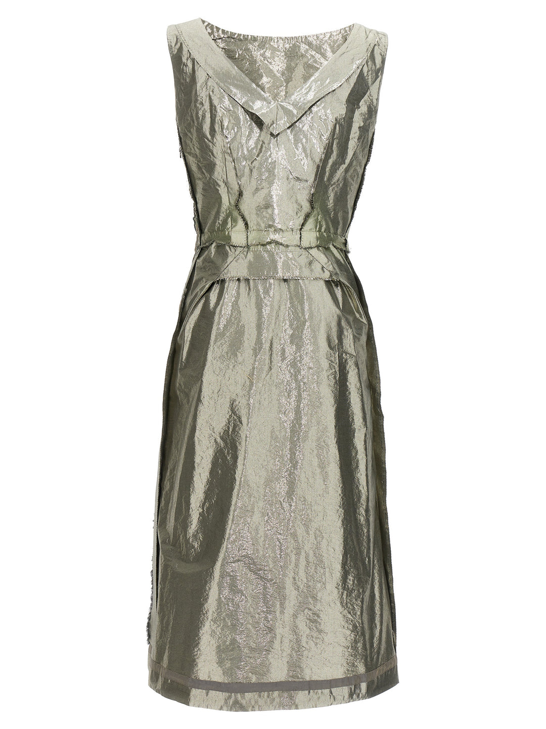 Maison Margiela Laminated Dress Dresses - Silver | 56e1db68009dcdc158e35bbb5f033be70964d233